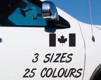 Sticker drapeau du Canada en vinyle | Symbole du drapeau du Canada | Autocollant de voiture de camion de drapeau canadien | Sticker drapeau canadien | Sticker voiture camion Canada