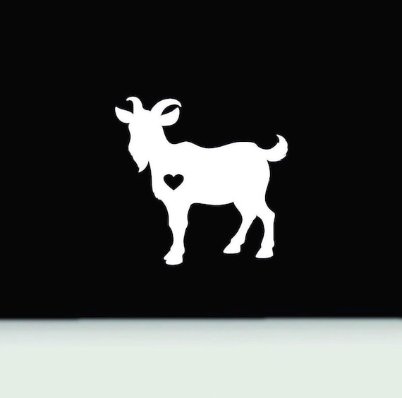 ヤギのハートのビニールデカール | ヤギの車トラックの窓用デカール