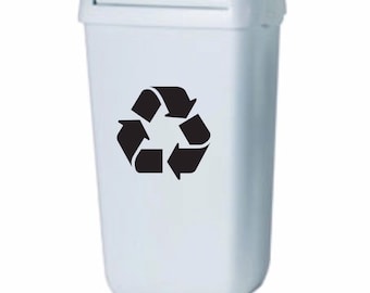Autocollant symbole de recyclage | Sticker symbole de recyclage | Autocollant recyclage | Autocollant vinyle symbole de recyclage | Autocollant poubelle de recyclage