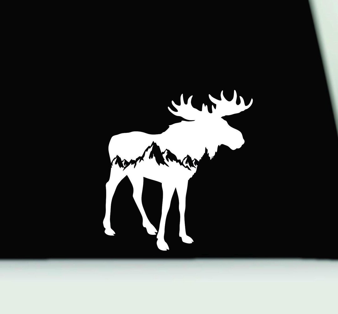 Moose Vinyl Decal Sticker | Moose Bumper Sticker | Hunting Vinyl Decal ...