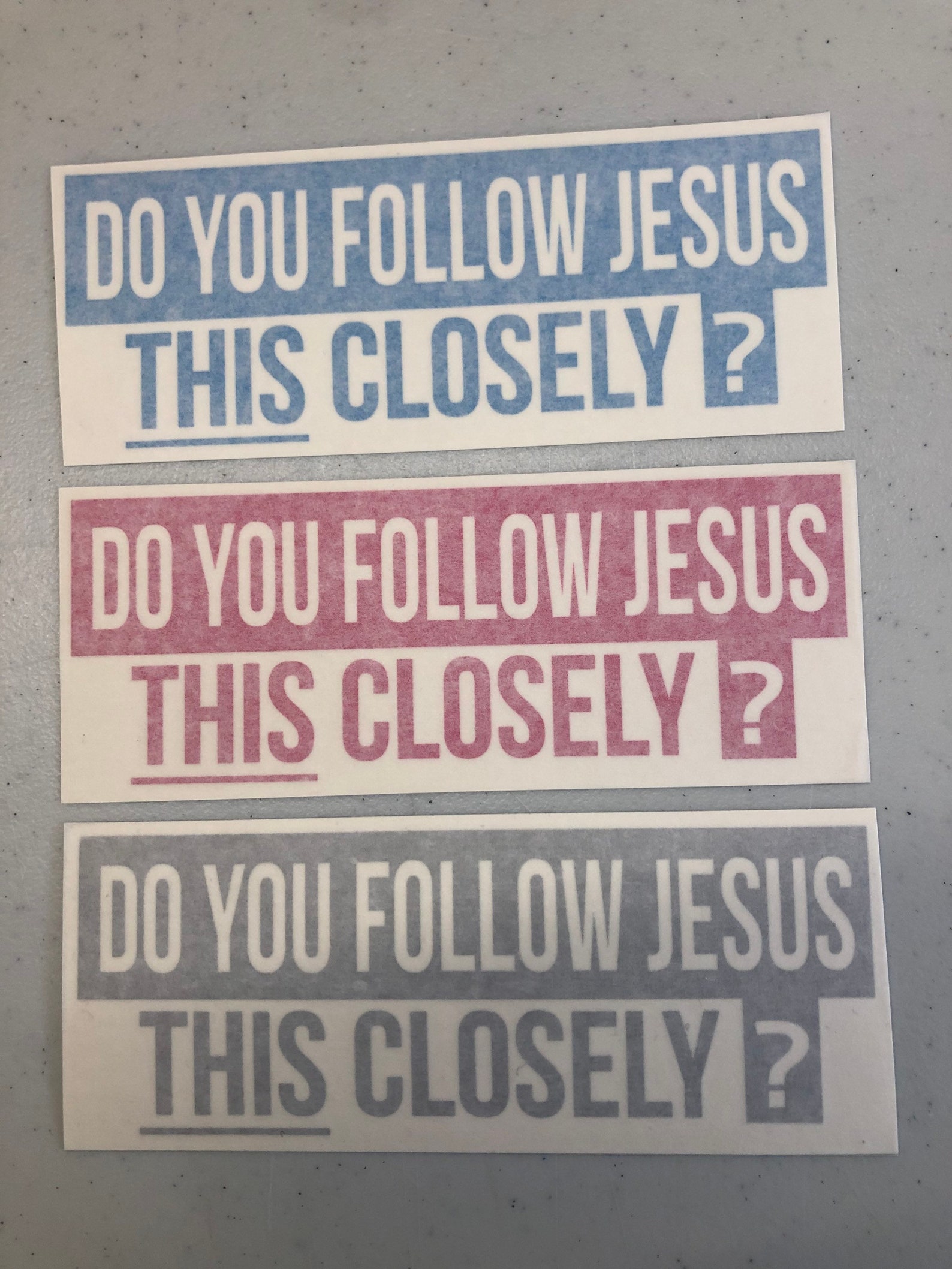 "Are You As Close To Jesus As You Are To" Funny Bumper Sticker Decal - VISX-682035
