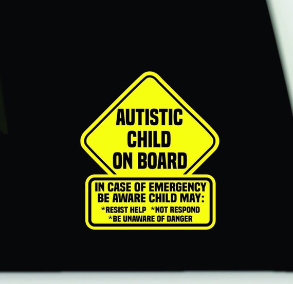 Autism Stroller For Big Kids Autism Alert Decals (2-Pack) - 3x4 ...