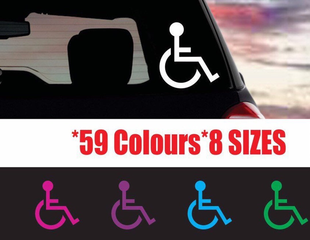 Wheelchair Vinyl Decal Wheelchair Bumper Sticker Accessibility Vinyl