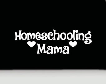 Homeschooling Mama Bumper Sticker | Homeschool Mom Vinyl Decal | Homeschooling Car Decal | 25 Colours