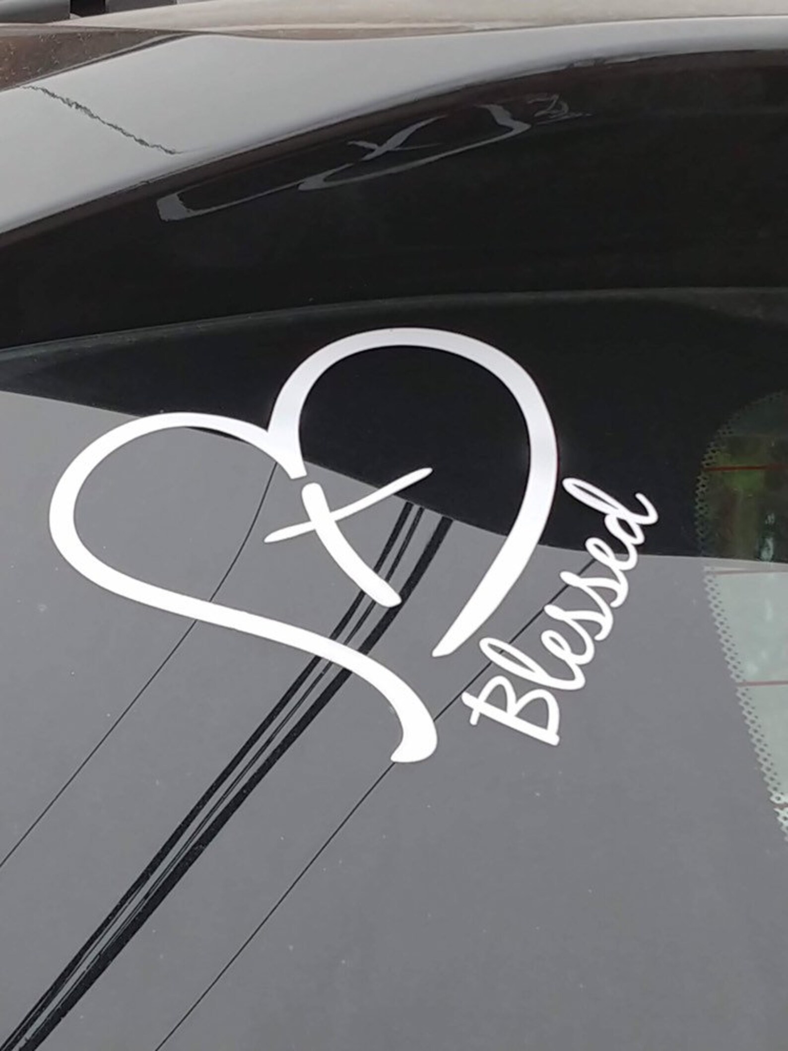 Blessed Car Decal Blessed Bumper Sticker Blessed Vinyl Etsy