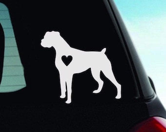 Vinyl Aufkleber Decal Car WALL Boxer Hund niedlich freche gucken Deutsche Kennel Club Vinyl Aufkleber Decal Car WALL Boxer Hund niedlich freche gucken Deutsche Kennel Club