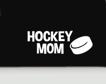 Hockey Mom Waterproof Vinyl Decal | Hockey Mom Window Bumper Sticker - choose your colour