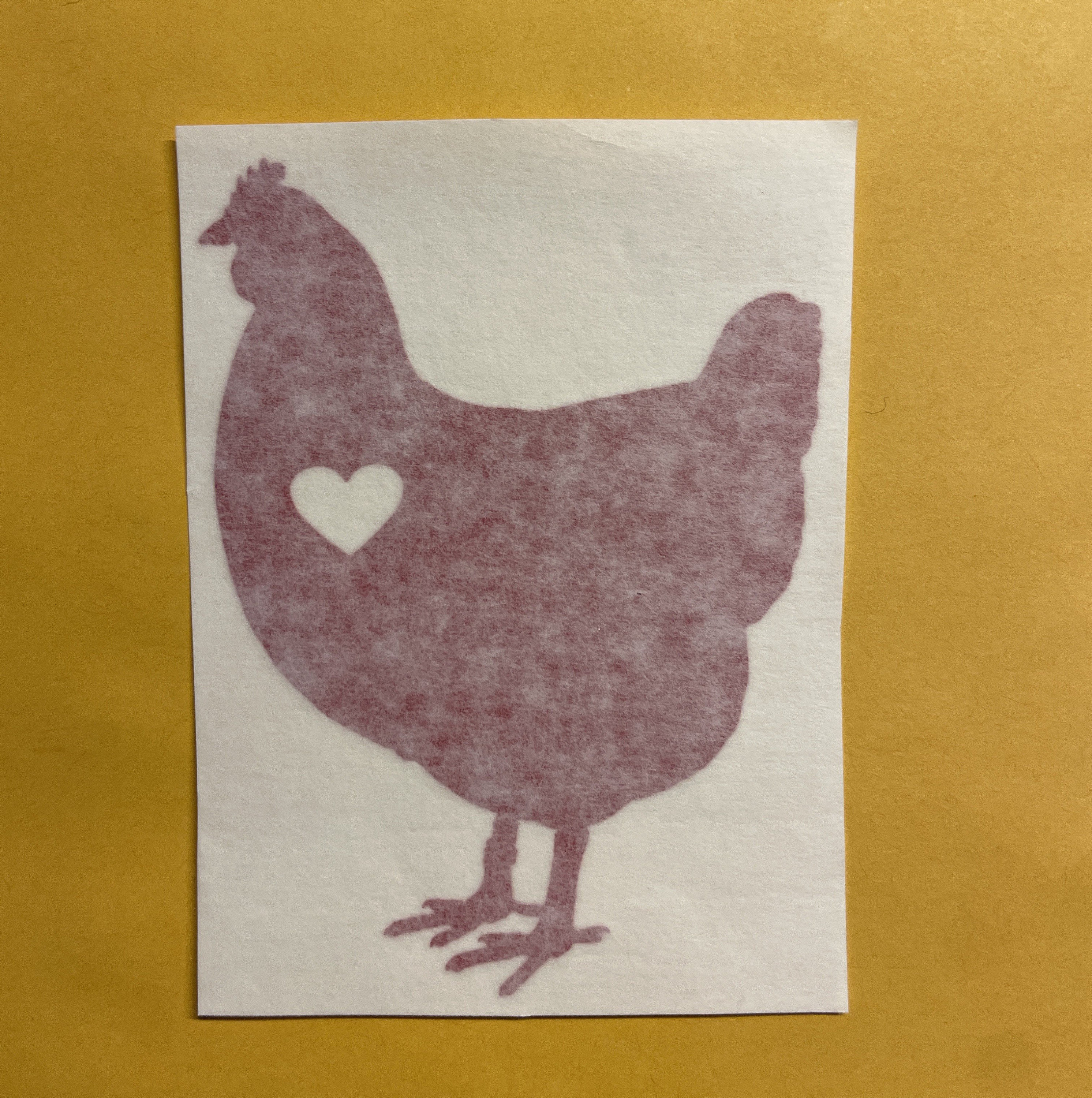Chicken Window Sticker Chicken With Heart Vinyl Decal | Waterproof Chicken Window Bumper ...