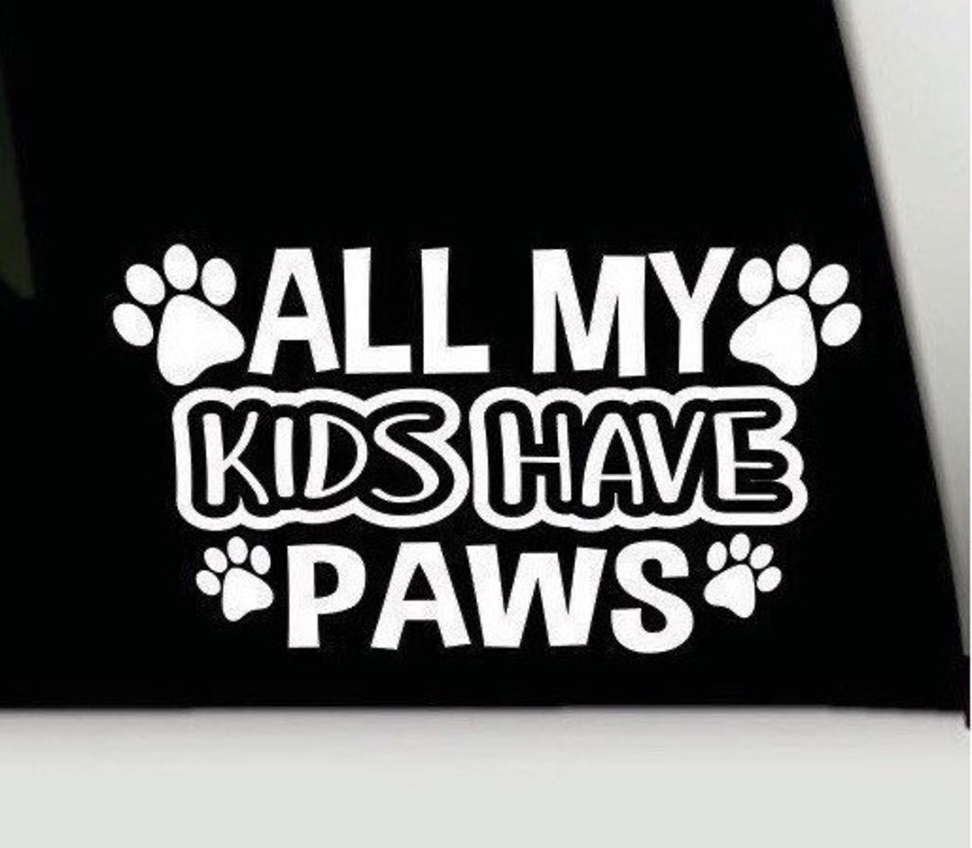 BLAJR Hund Pfoten Aufkleber Set - 8 Stück Vinyl Autoaufkleber Light Gray