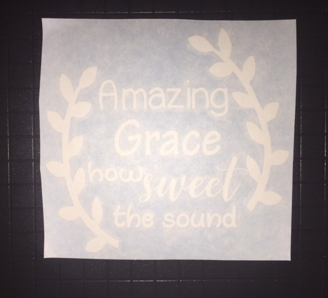 Amazing Grace Bumper Sticker Amazing Grace Car Truck Decal Etsy