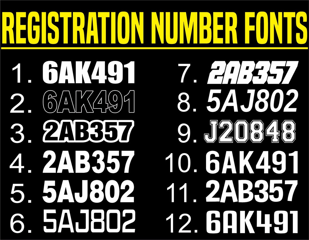 Custom Registration Numbers Snowmobile Registration Numbers Etsy