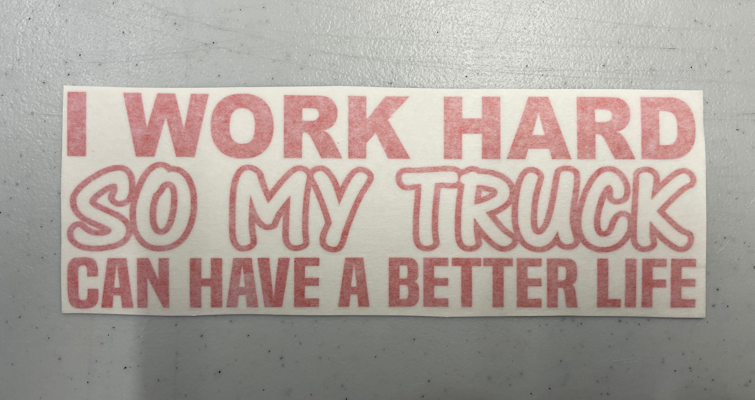 Funny Truck Bumper Sticker I work hard so my truck can have | Etsy