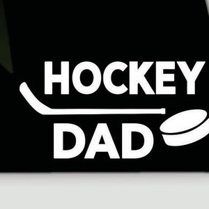 Hockey Dad Vinyl Decal | Hockey Dad Sticker | Hockey Dad Puck Car Decal | Hockey Dad Bumper Sticker