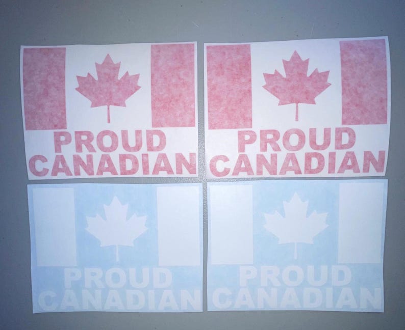 Canada Flag Vinyl Decal | Proud Canadian Car Sticker - Etsy