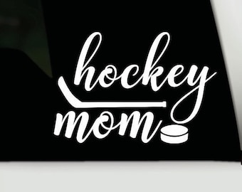 Waterproof Hockey Mom Vinyl Decal | Vehicle Window Bumper Sticker