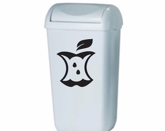 Compost symbol decal sticker | Compost icon symbol decal sticker | Compost decal | Compost Bin Decal Sticker | Apple Core Decal