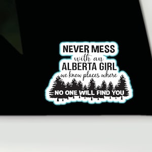 Alberta Mädchen Autoaufkleber | Alberta Mädchen Aufkleber | Alberta Mädchen Auto LKW Aufkleber Aufkleber