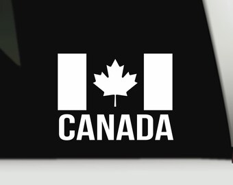 Canada flag bumper sticker | Canada flag vinyl decal | Canada truck car vinyl decal window sticker | Canada Flag sticker