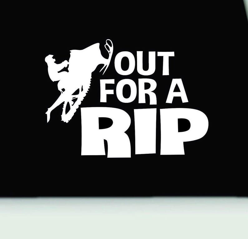 Out for A Rip Waterproof Sled Decal | Funny Snowmobile Bumper Sticker ...