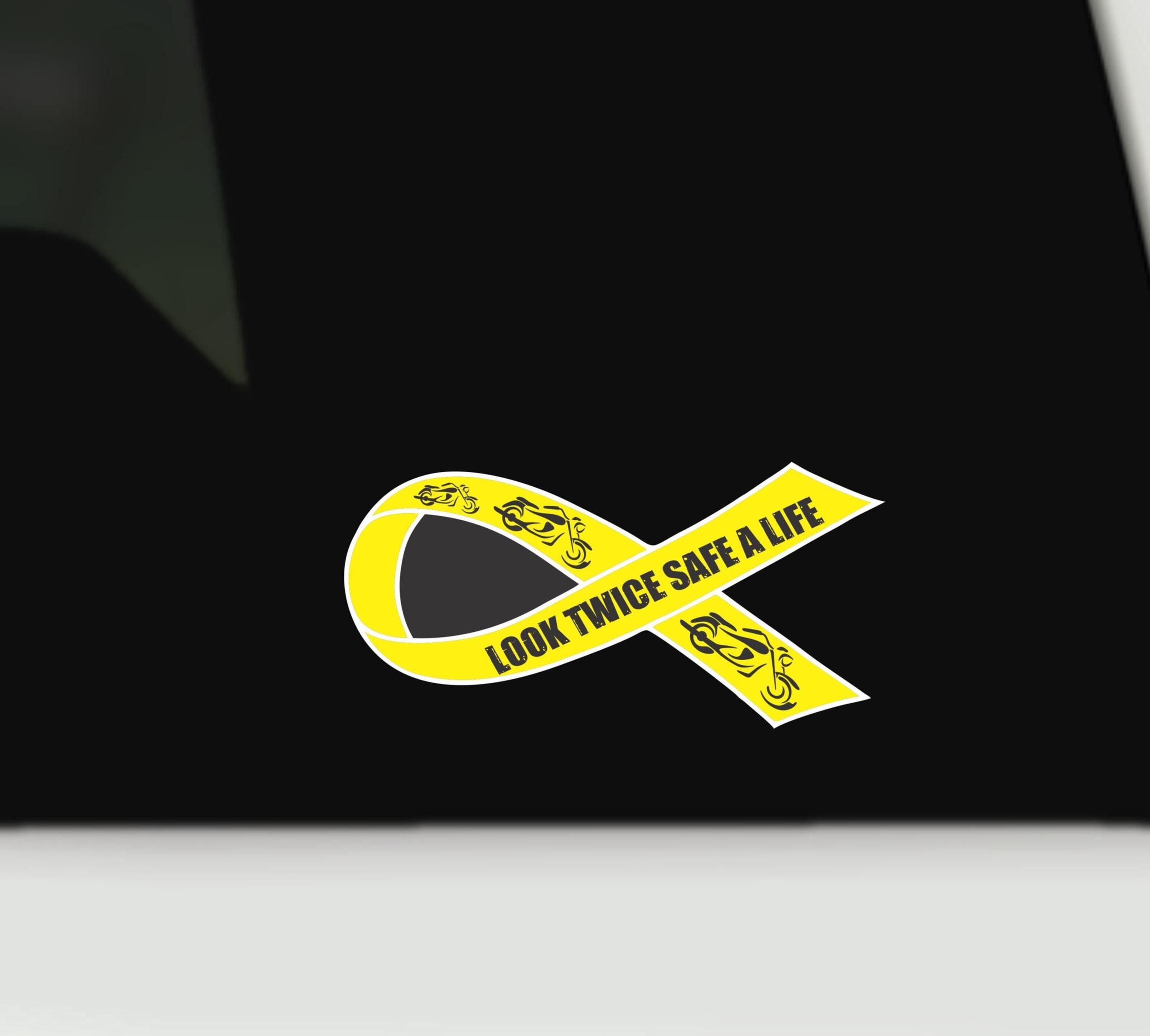 Look Twice Save a Life Vinyl Decal | Motorcycle Awareness Sticker