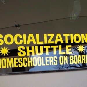 homeschool bumper sticker | homeschoolers on board vinyl decal | homeschool socialization car decal | funny homeschooler bumper sticker image 10