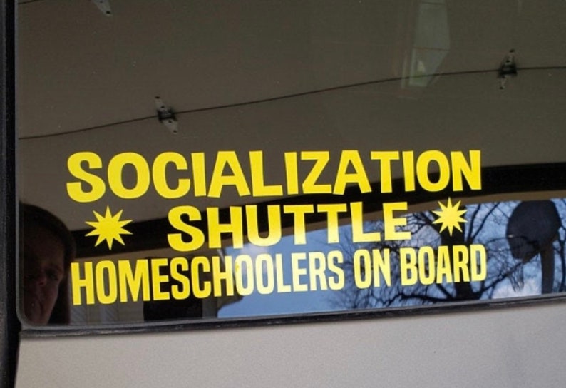 homeschool bumper sticker | homeschoolers on board vinyl decal | homeschool socialization car decal | funny homeschooler bumper sticker image 10