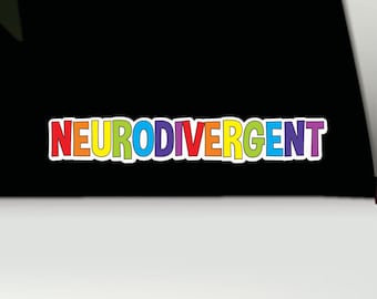 Autocollant en vinyle neurodivergent | Sticker pour voiture autisme | Sticker voiture neurodivergent pour portable