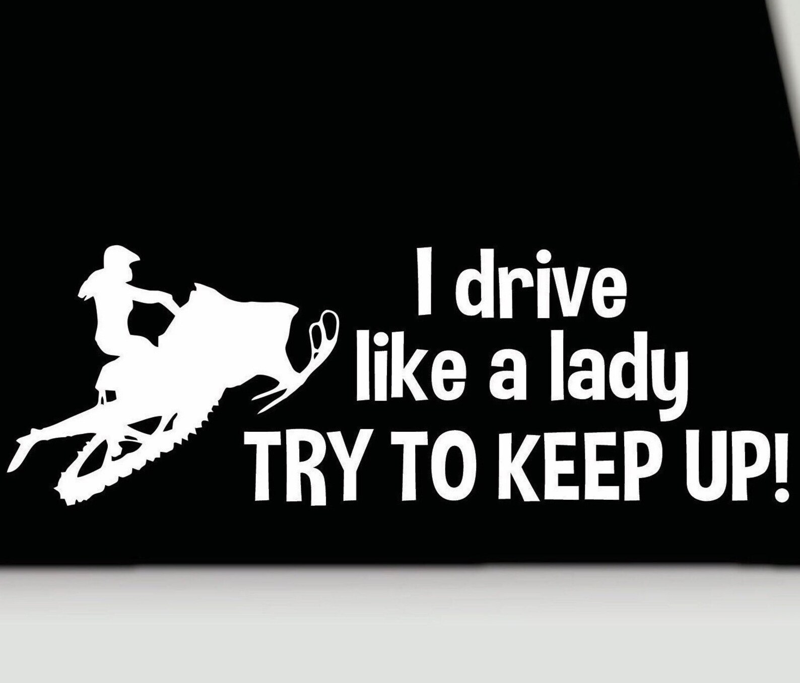Sled Vinyl Sticker | Snowmobile Vinyl Decal | Lady Snowmobile Vinyl ...