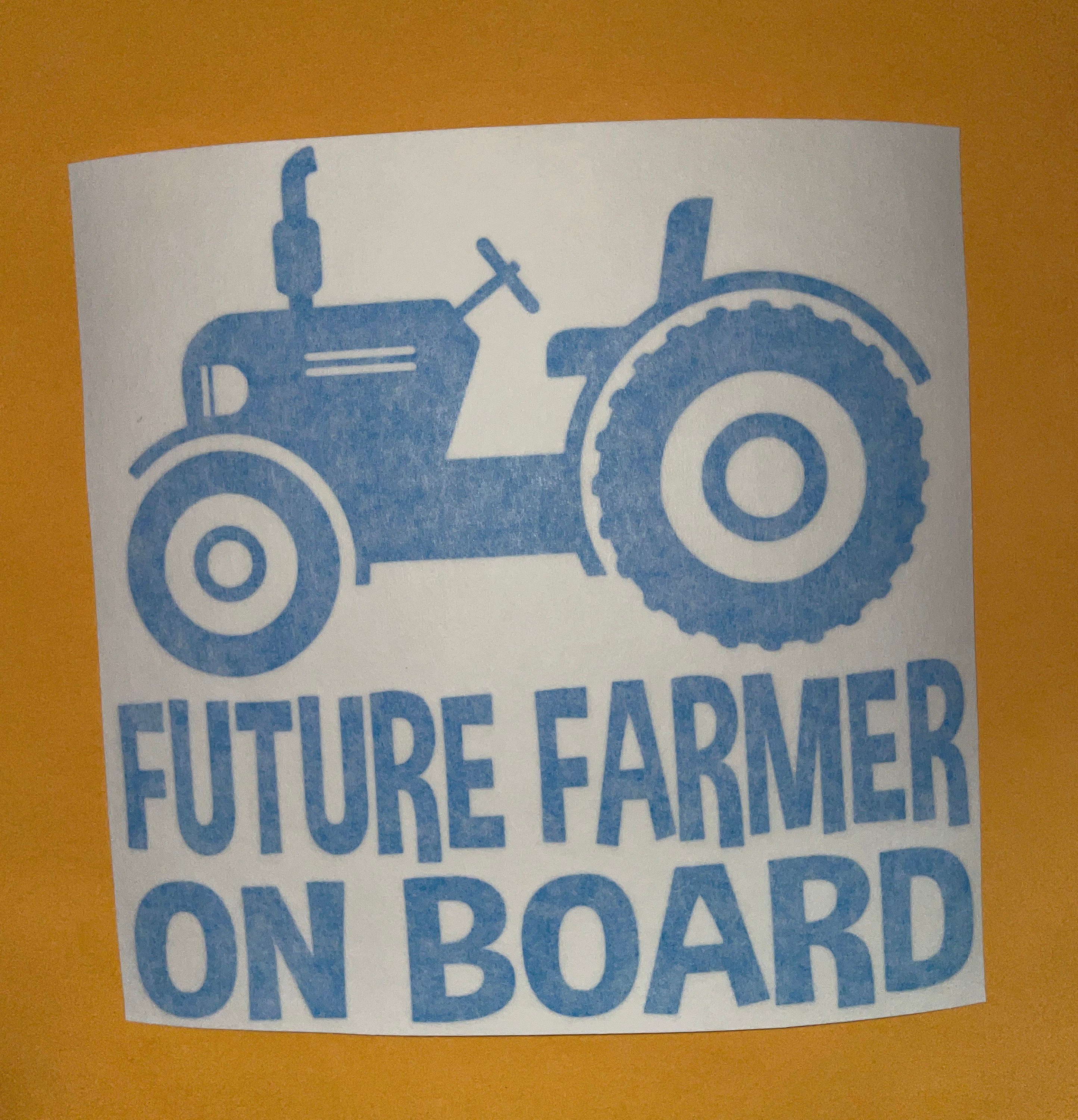 Buy Future Farmer on Board Vinyl Decal Farmer on Board Car Decal Farmer on  Board Bumper Sticker Future Farmer on Board Window Sticker Online in India  