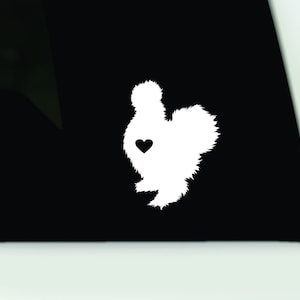 Silkie Chicken vinyl decal | Chicken silkie car truck window decal sticker | Chicken laptop sticker | Chicken love heart sticker
