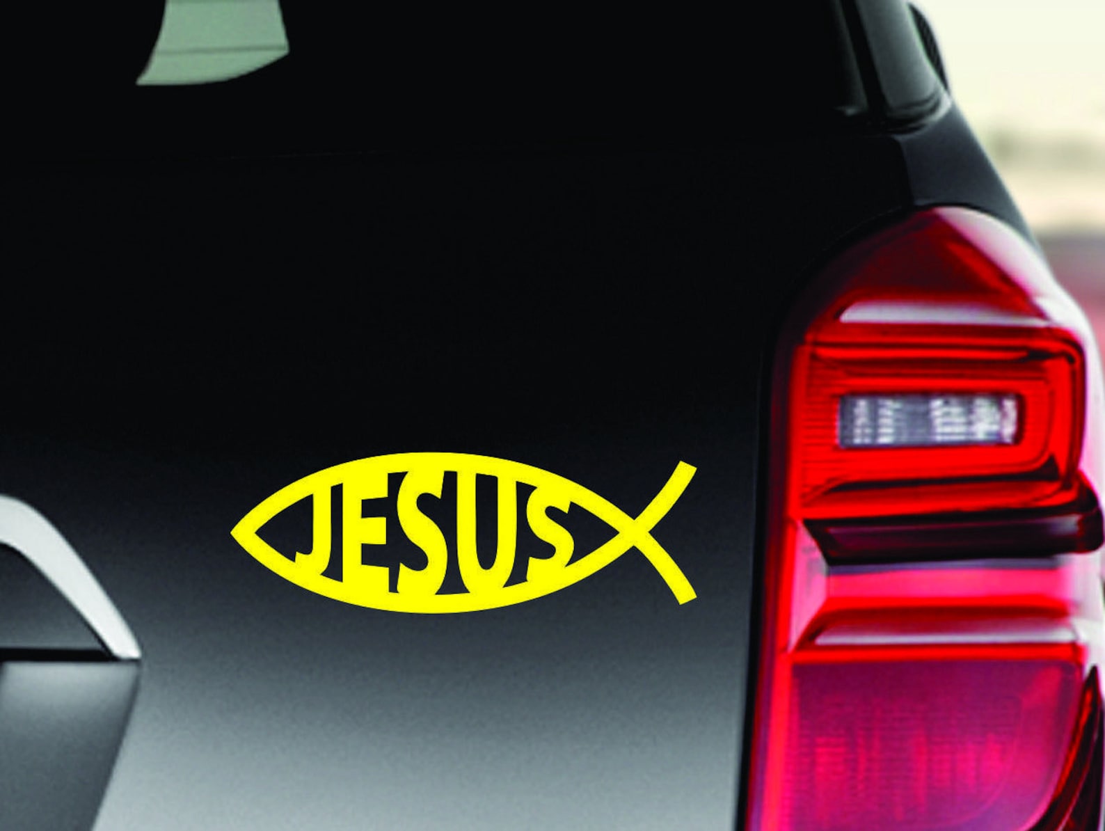 Jesus Bumper Sticker Jesus Symbol Car Decal Jesus Vinyl Etsy