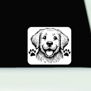 Golden retriever vinyl sticker | Golden retriever bumper sticker | Golden retriever car sticker | Golden Retriever decal