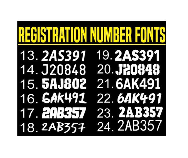 Custom Registration Numbers Snowmobile Registration Numbers Etsy