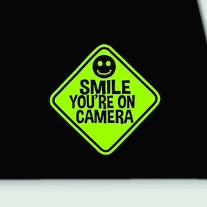 Smile You’re on Camera Security Camera Decal | Security Camera Printed Sticker
