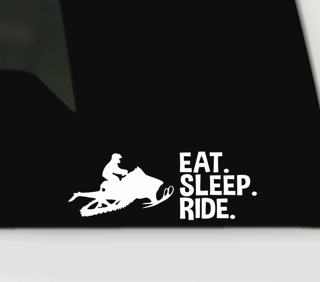 Sled Vinyl Sticker | Snowmobile Vinyl Decal | Eat Sleep Ride Snowmobile ...