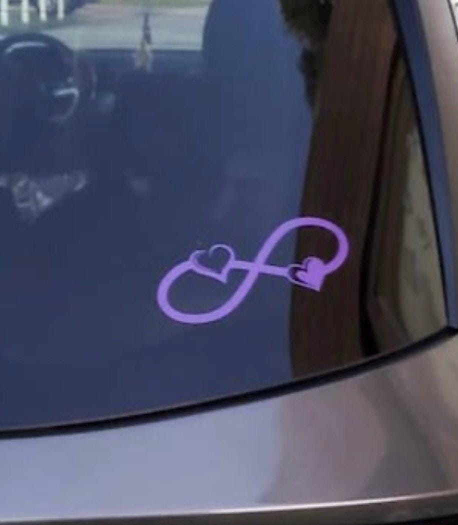 Infinity Heart Waterproof Vinyl Decal | Infinity Symbol Car Window ...