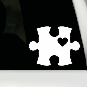 Puzzle Heart Decal | Puzzle Piece Car Decal | Puzzle Piece Bumper Sticker | Puzzle bumper stickers