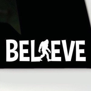 Bigfoot vinyl decal sticker | Bigfoot bumper sticker | Believe bigfoot sticker | Bigfoot Sasquatch Yeti vinyl car truck window decal sticker