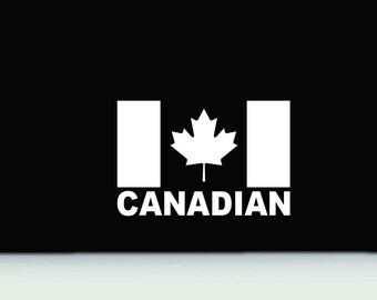 Canadian flag bumper sticker | Canada flag vinyl decal | Canadian truck car vinyl decal window sticker | Canada Flag sticker
