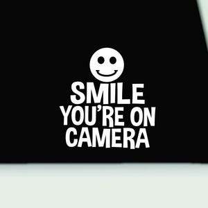 Smile You’re on Camera Security Camera Decal | Security Camera Printed Sticker