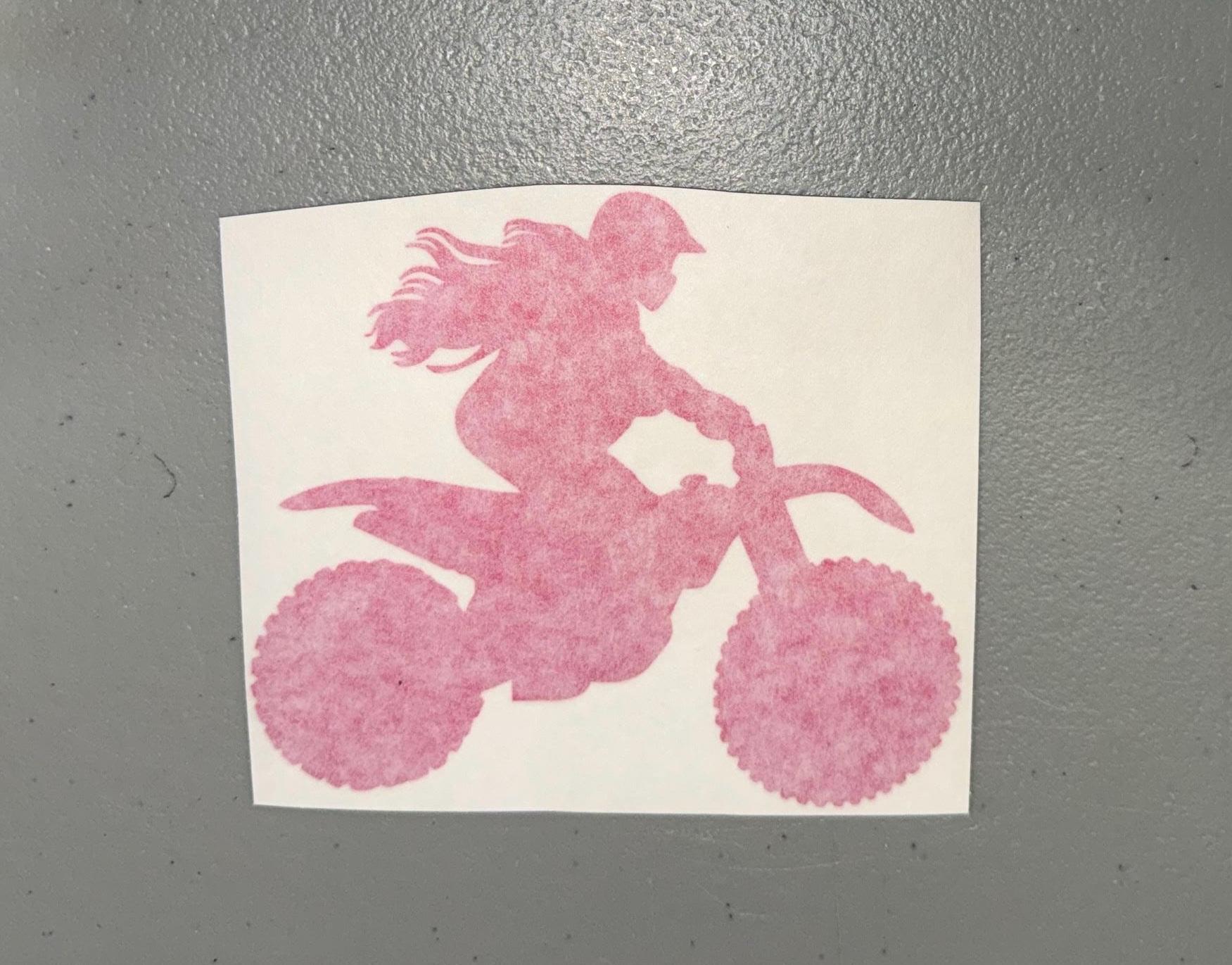 Female Motorcycle Sticker Dirt Bike Vinyl Sticker | Ladies Motocross Vinyl Decal | Dirt Bike Lady ...