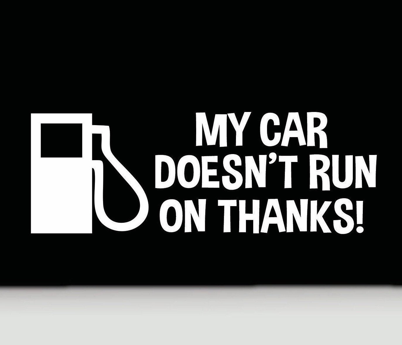 面白い車ビニールステッカー | 私の車は「ありがとう」デカールでは動きません - Etsy 日本