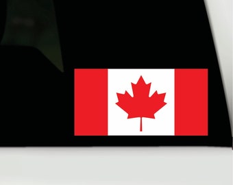Canada Flag Vinyl Sticker | Canada Flag Full Colour Printed Sticker | Canadian Flag Truck Car Sticker  |Canada Truck Car Sticker