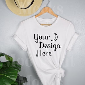 Bella Canvas 3001 Mockup| White T-shirt Mockup| Model Shirt Mockup| Cute Shirt Mockups| Mockup Shirt