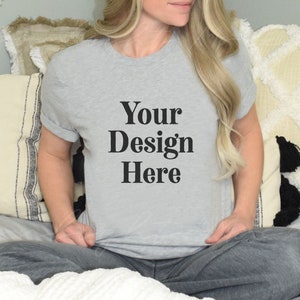 Bella Canvas Mockup | Bella Canvas 3001 Athletic Heather Mockup | Bella Canvas Shirt Mockup | Model Mockup | T-Shirt Mockup | Boho Mockup