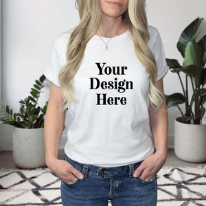 Bella Canvas Mockup | Bella Canvas 3001 Witte Mockup | Bella Canvas Shirt Mockup | Model Mockup | Witte T-Shirt Mockup | Boho Mockup