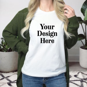Bella Canvas Mockup | Bella Canvas 3001 Witte Mockup | Bella Canvas Shirt Mockup | Model Mockup | Witte T-Shirt Mockup | Boho Mockup