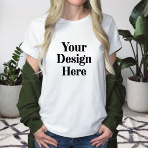 Bella Canvas Mockup | Bella Canvas 3001 White Mockup | Bella Canvas Shirt Mockup | Model Mockup | White T-Shirt Mockup | Boho Mockup