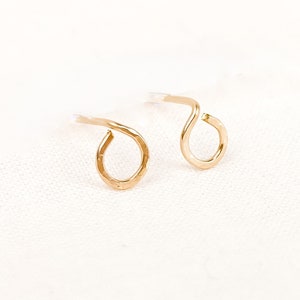 Gold Circle | Hammered Gold | Post Earrings | Gold Stud | Silver Stud | 14KG | Sensitive Ears | Everyday Earrings | Earrings for Women