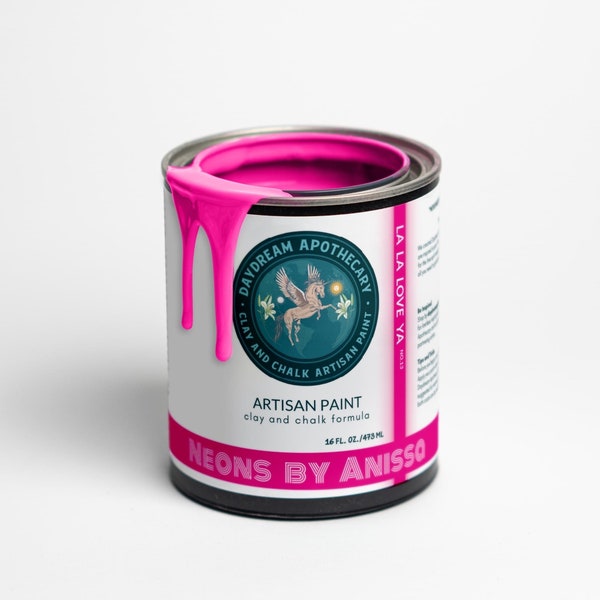 La La Love Ya / Neon Pink / Daydream Apothecary Clay and Chalk Artisan Paint / Furniture + Canvas + Craft Paint